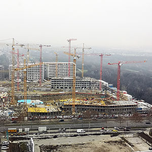 Blick auf das Baufeld am Wienerberg.