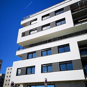 Die Baustelle des Wohnbauprojekts in der Czeikestraße 6 in Wien Favoriten.