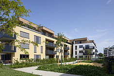 Das in der Kugelmanngasse 1A von Mischek Bauträger erbaute Wohnhaus von außen.