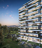 Das Wohnbauprojekt Hochh(in)aus in der Biotope City bietet 117 freifinanzierte Eigentumswohnungen in Wien Favoriten.