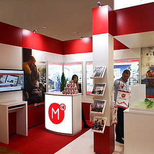 Auch 2019 lockte der Mischek-Stand auf der Erste Wohnmesse zahlreiche Besucher an.