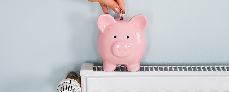 Heizung mit Sparschwein