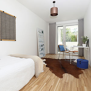 Mischek Muster-Eigentumswohnung im Wohnbauprojekt HOCHH(IN)AUS in der Biotope City am Wienerberg.