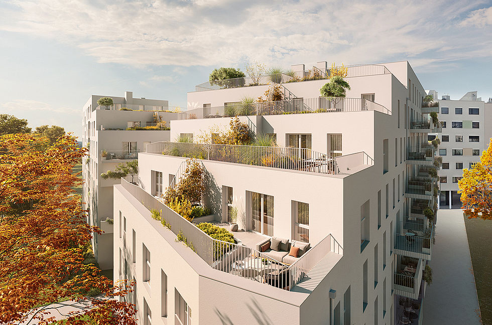 Das Mischek Neubauprojekt Living Point No. 12 am Hutterplatz 6 wird 144 Eigentumswohnungen bieten.