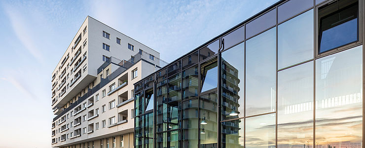 Mischek's Orangerie glänzt im neu errichteten Helene-Thimig-Weg im 23. Bezirk Wien-Liesing.