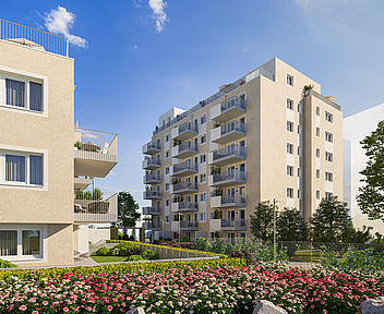 Mischek errichtet rund 65 freifinanzierte Eigentumswohnungen in Wien 22 im Garten-Städtchen-22.