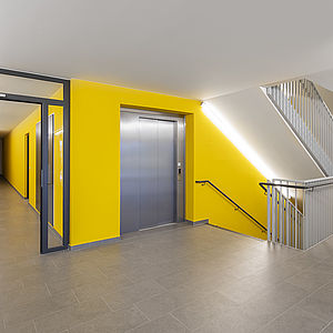 Das Wohnhaus in der Carlbergergasse 97 in Wien 23, Liesing.