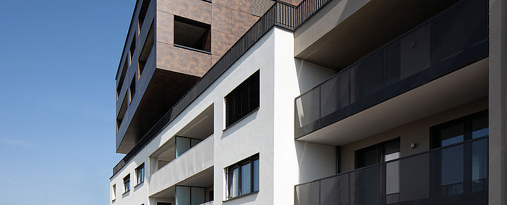 Das Wohnhaus in der Carlbergergasse 97 in Wien 23, Liesing.